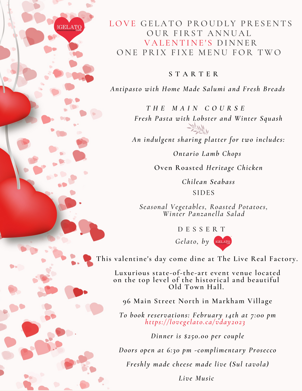Valentine's Day Dinner Party @ Live Real Factory